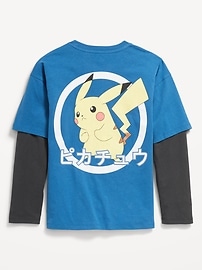 View large product image 3 of 3. Pokémon™ Oversized Two-In-One Graphic T-Shirt for Boys