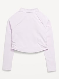 View large product image 4 of 5. PowerChill Mock-Neck Side-Ruched Top for Girls