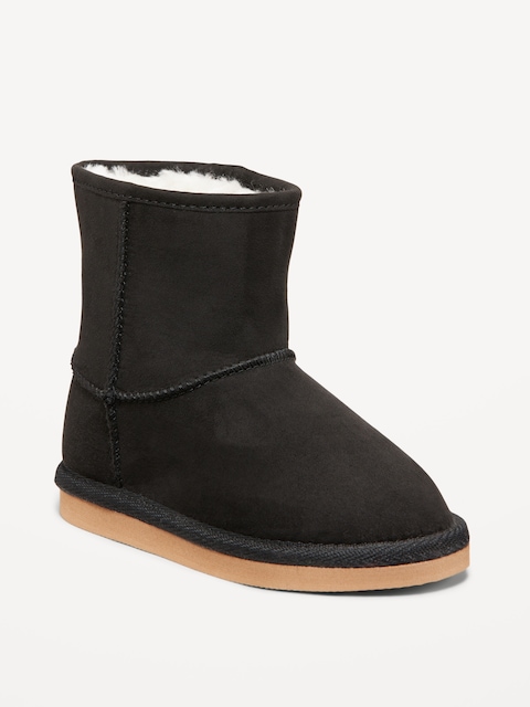 Bottes en faux suède doublées de fausse fourrure pour fille
