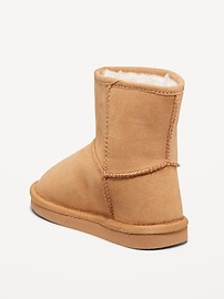 Voir une image plus grande du produit 3 de 4. Bottes en faux suède doublées de fausse fourrure pour fille