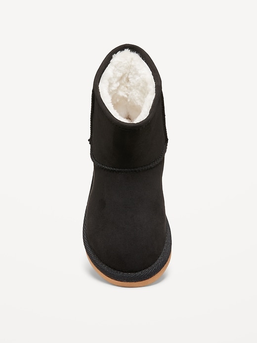 Voir une image plus grande du produit 2 de 3. Bottes en faux suède doublées de fausse fourrure pour fille