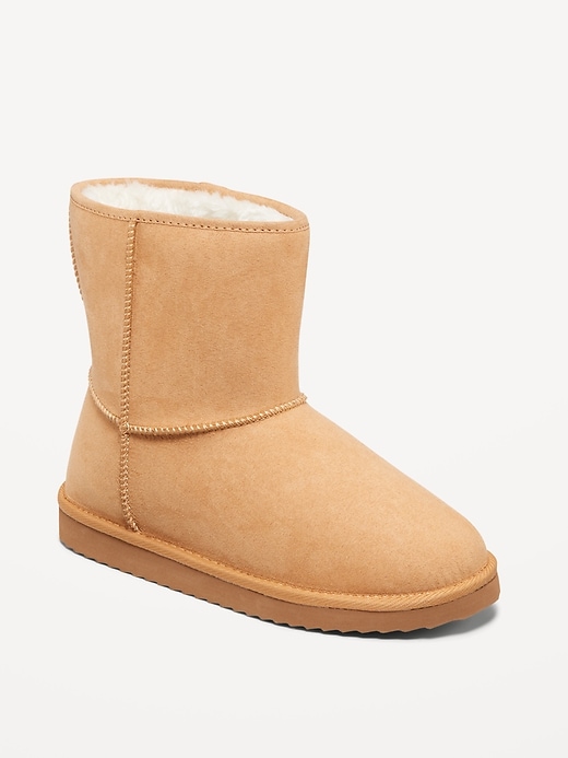 Voir une image plus grande du produit 1 de 4. Bottes en faux suède doublées de similifourrure pour fille