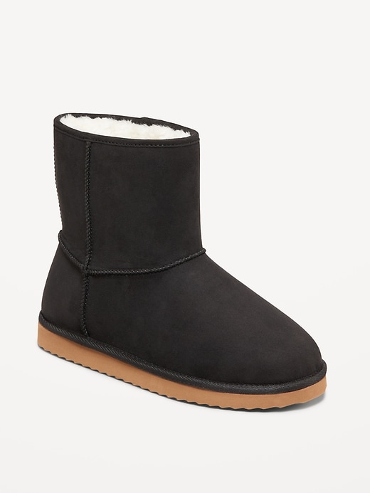 Voir une image plus grande du produit 1 de 4. Bottes en faux suède doublées de similifourrure pour fille