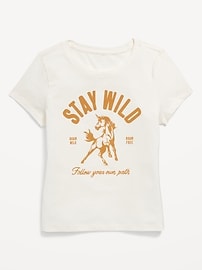 Image number 1 showing, Short-Sleeve Graphic T-Shirt for Girls