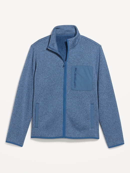 Image number 8 showing, Sherpa-Lined Sweater Fleece Zip Jacket