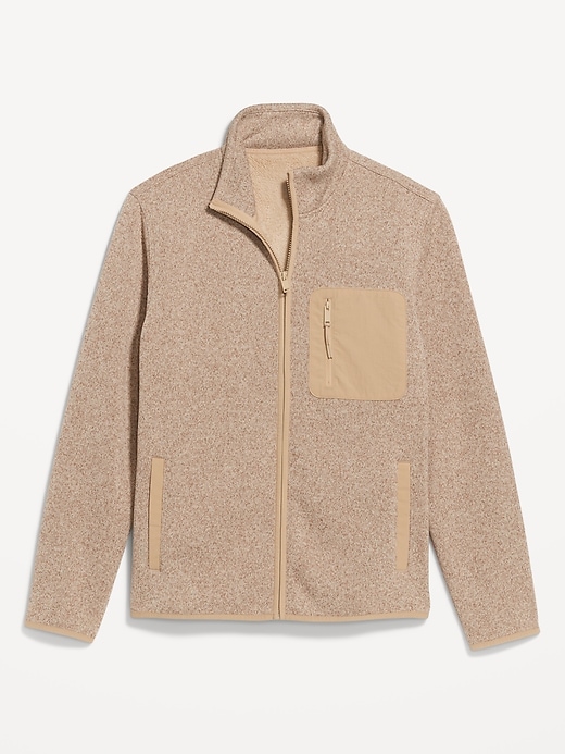 Image number 8 showing, Sherpa-Lined Sweater Fleece Zip Jacket