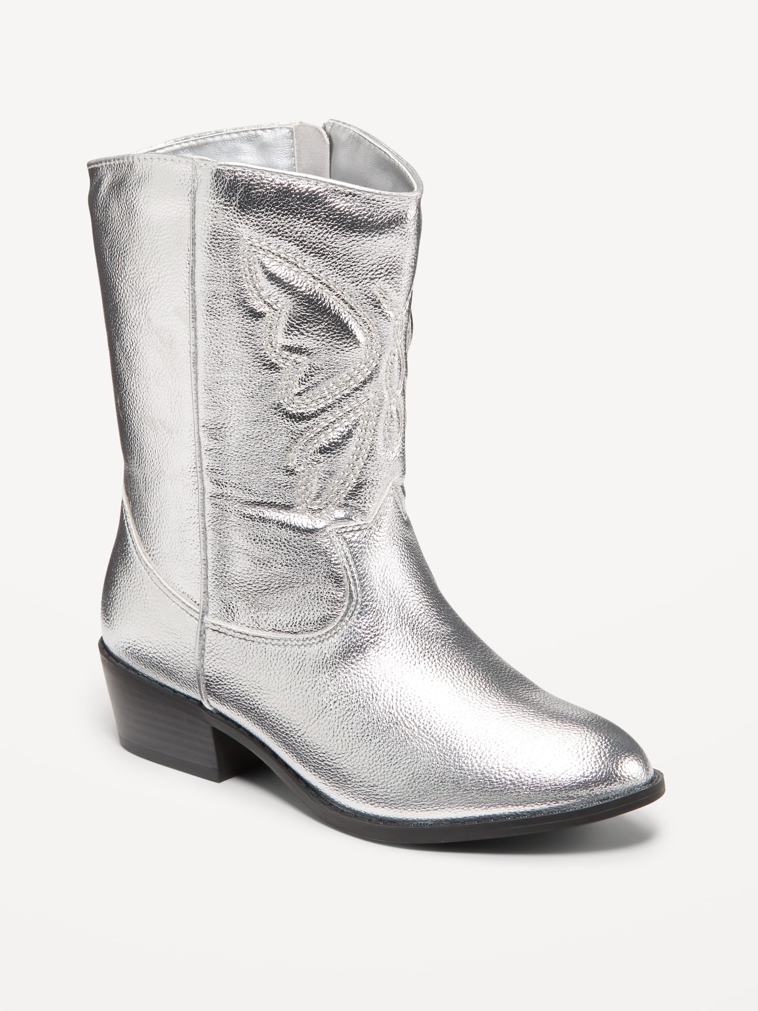 Metallic Embroidered Western Boots for Girls Old Navy