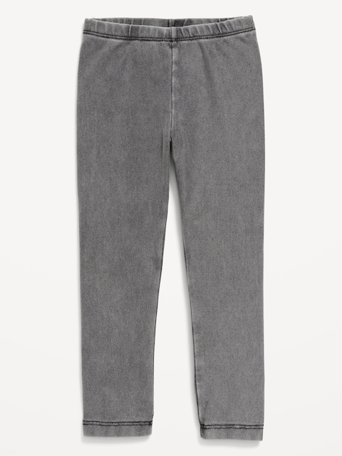 Full-Length Leggings for Toddler Girls - Grey Wash