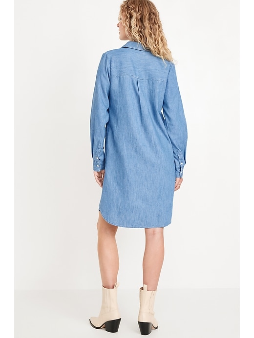 Image number 2 showing, Jean Mini Shirt Dress