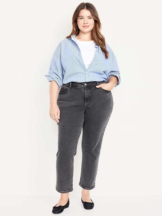 Image number 6 showing, Curvy High-Waisted OG Straight Ankle Jeans