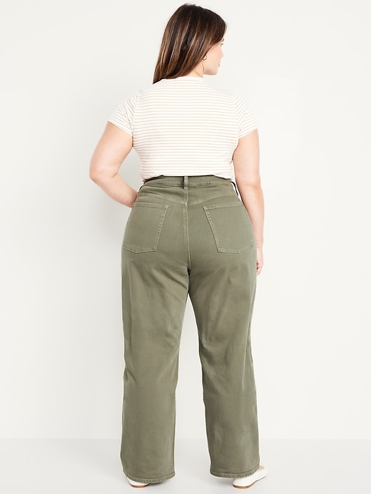 Image number 7 showing, Curvy Extra High-Waisted Wide-Leg Jeans