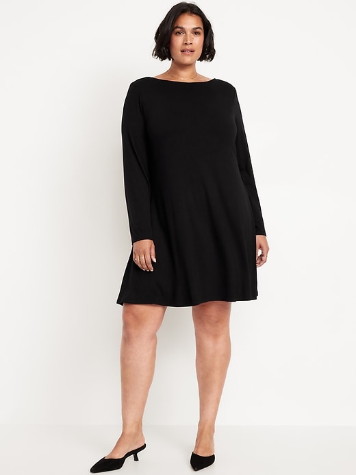 Image number 6 showing, Long-Sleeve Mini Swing Dress