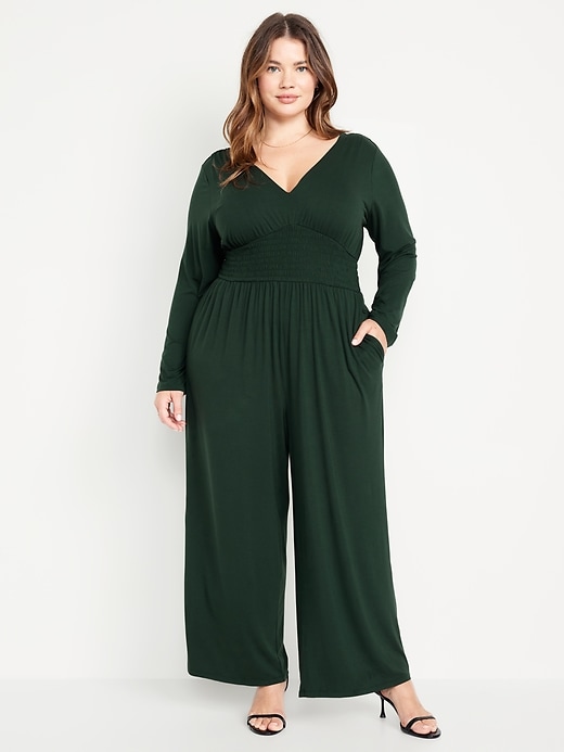 Image number 6 showing, Waist-Defined V-Neck Jumpsuit