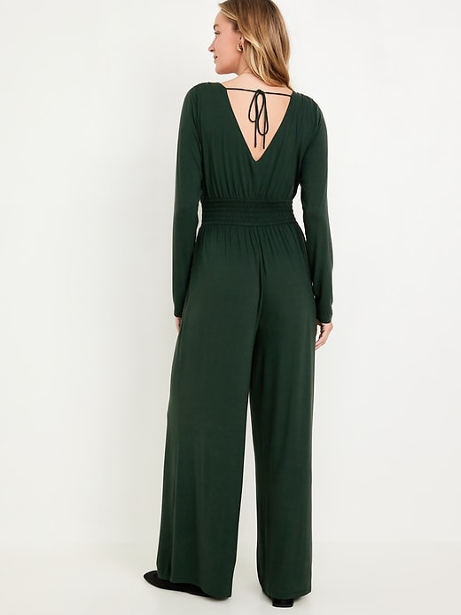 Image number 2 showing, Waist-Defined V-Neck Jumpsuit