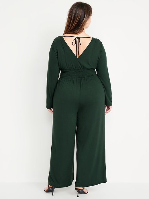 Image number 7 showing, Waist-Defined V-Neck Jumpsuit