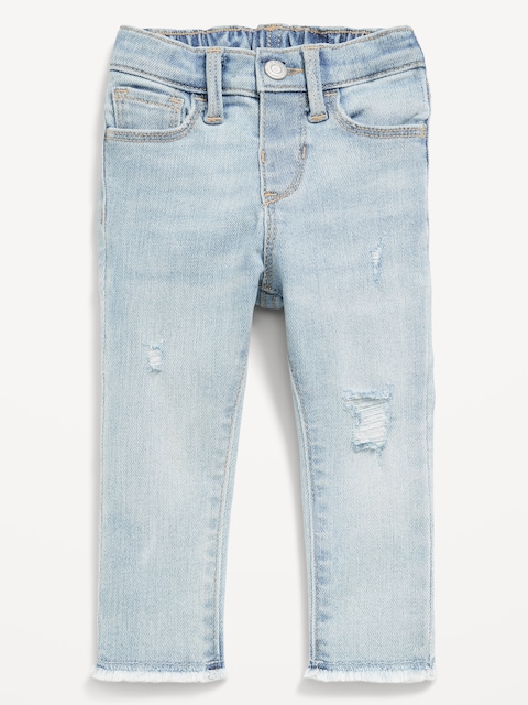 High-Waisted Rockstar 360° Stretch Frayed-Hem Jeggings for Toddler Girls