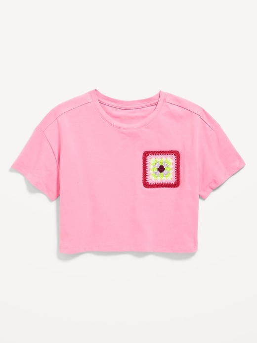 Voir une image plus grande du produit 2 de 2. T-shirt surdimensionné à imprimé brodé pour Fille