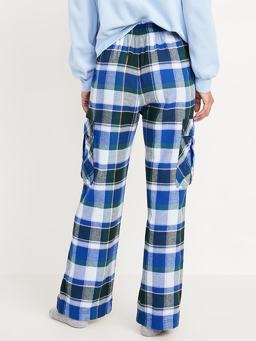 Image number 2 showing, High-Waisted Flannel Cargo Pants