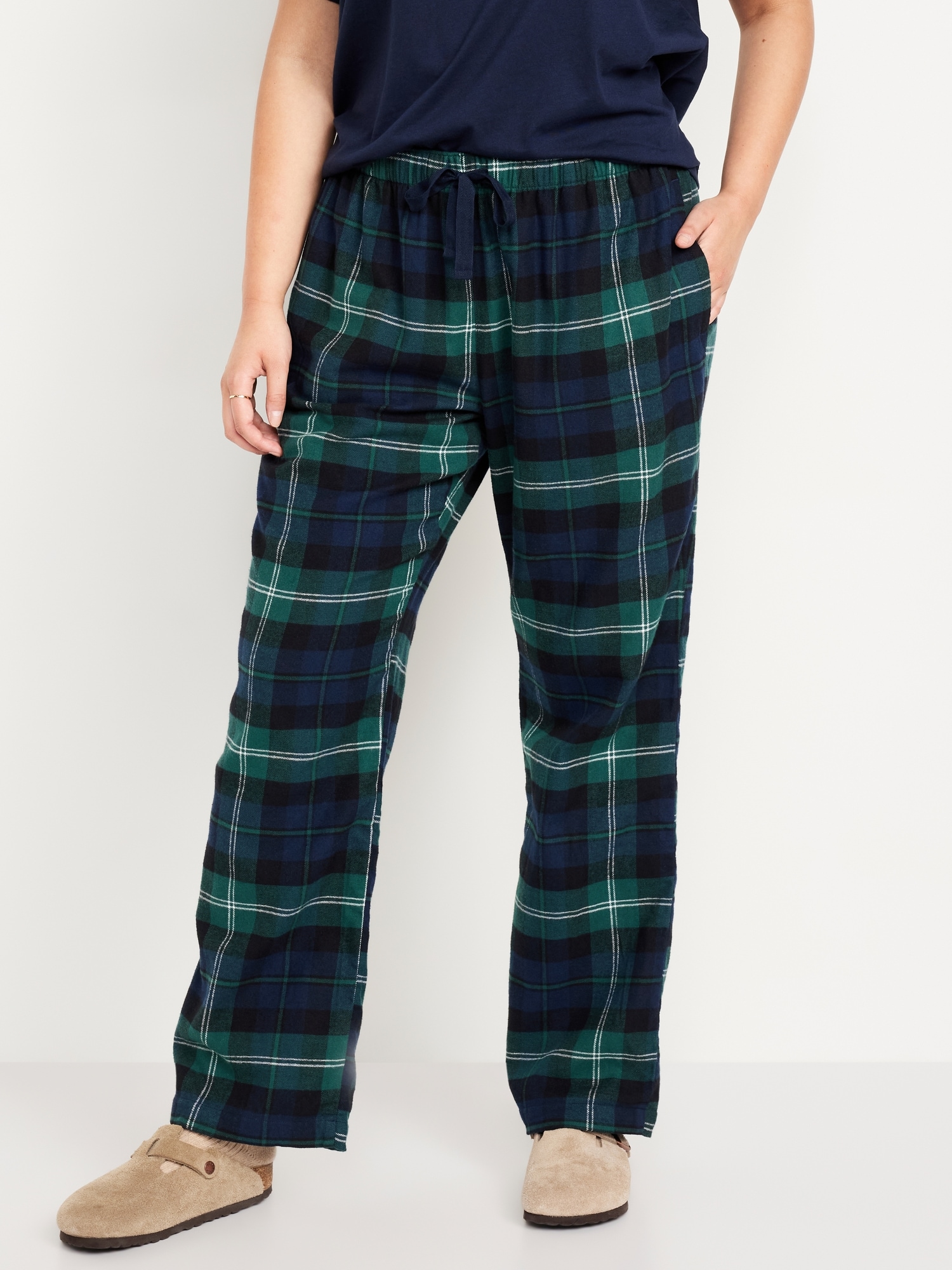 Mid-Rise Flannel Pajama Pants