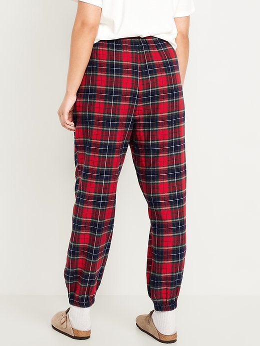 Image number 6 showing, High-Waisted Flannel Pajama Joggers