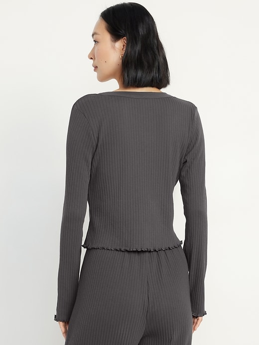 Image number 2 showing, Ribbed Pajama Top