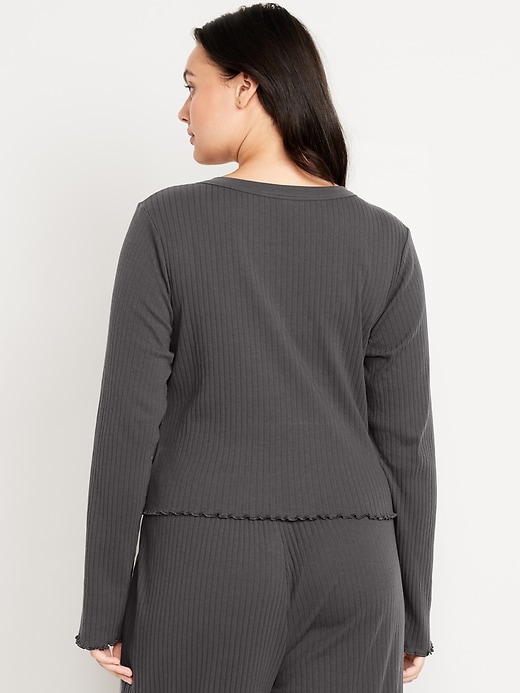 Image number 6 showing, Ribbed Pajama Top