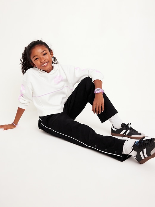Image number 3 showing, High-Waisted Dynamic Fleece Track Pants for Girls