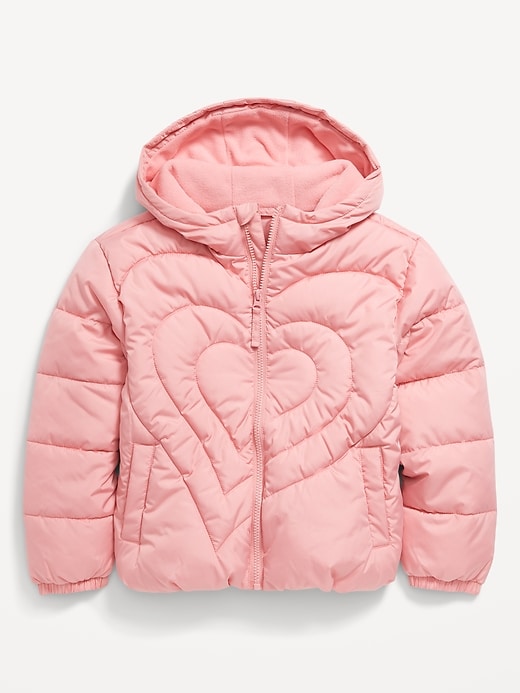 View large product image 2 of 3. Water-Resistant Quilted Puffer Jacket for Girls