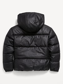 View large product image 3 of 3. Water-Resistant Quilted Graphic Puffer Jacket for Girls