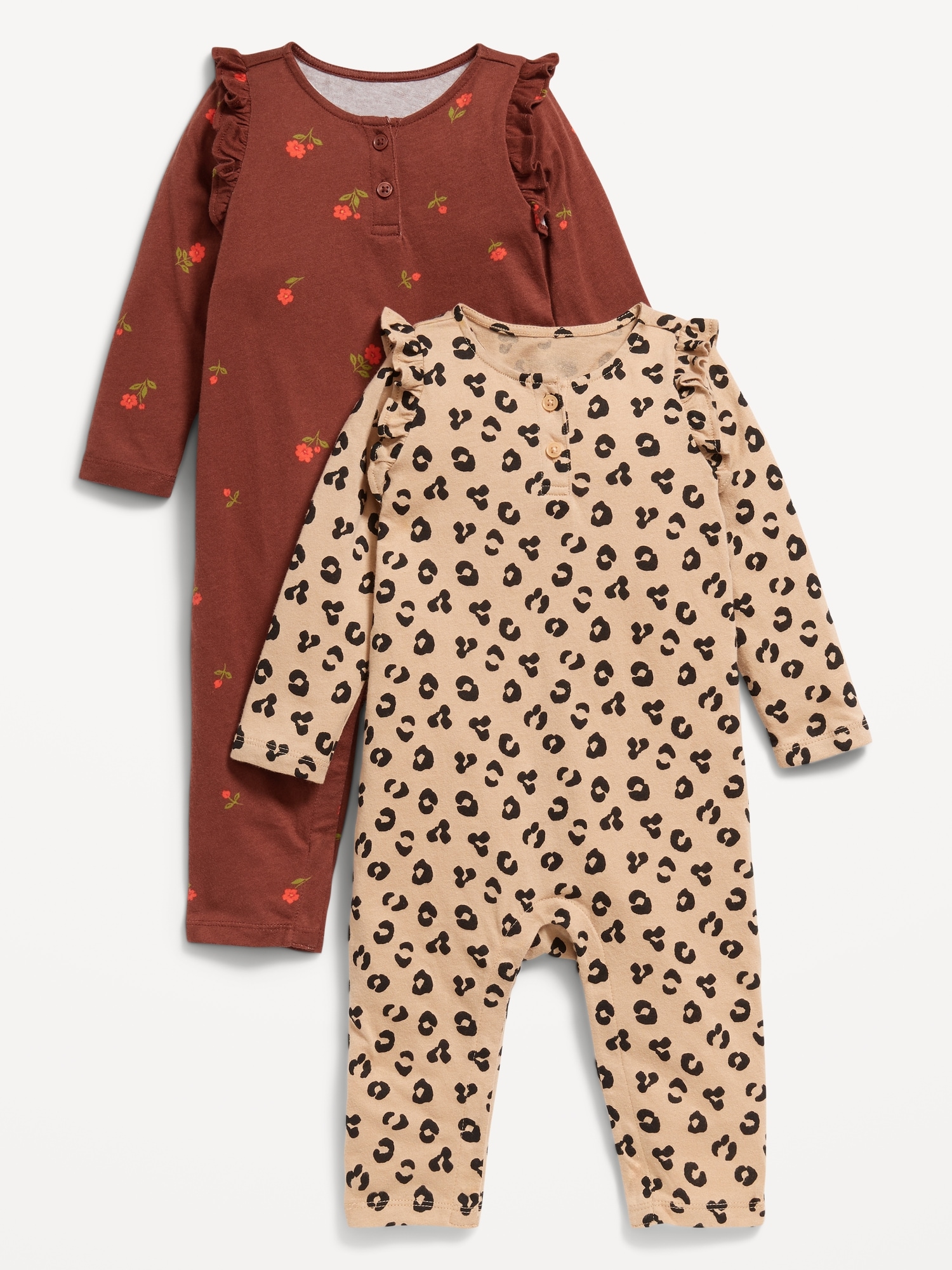 Printed Ruffle-Trim Jumpsuit 2-Pack for Baby