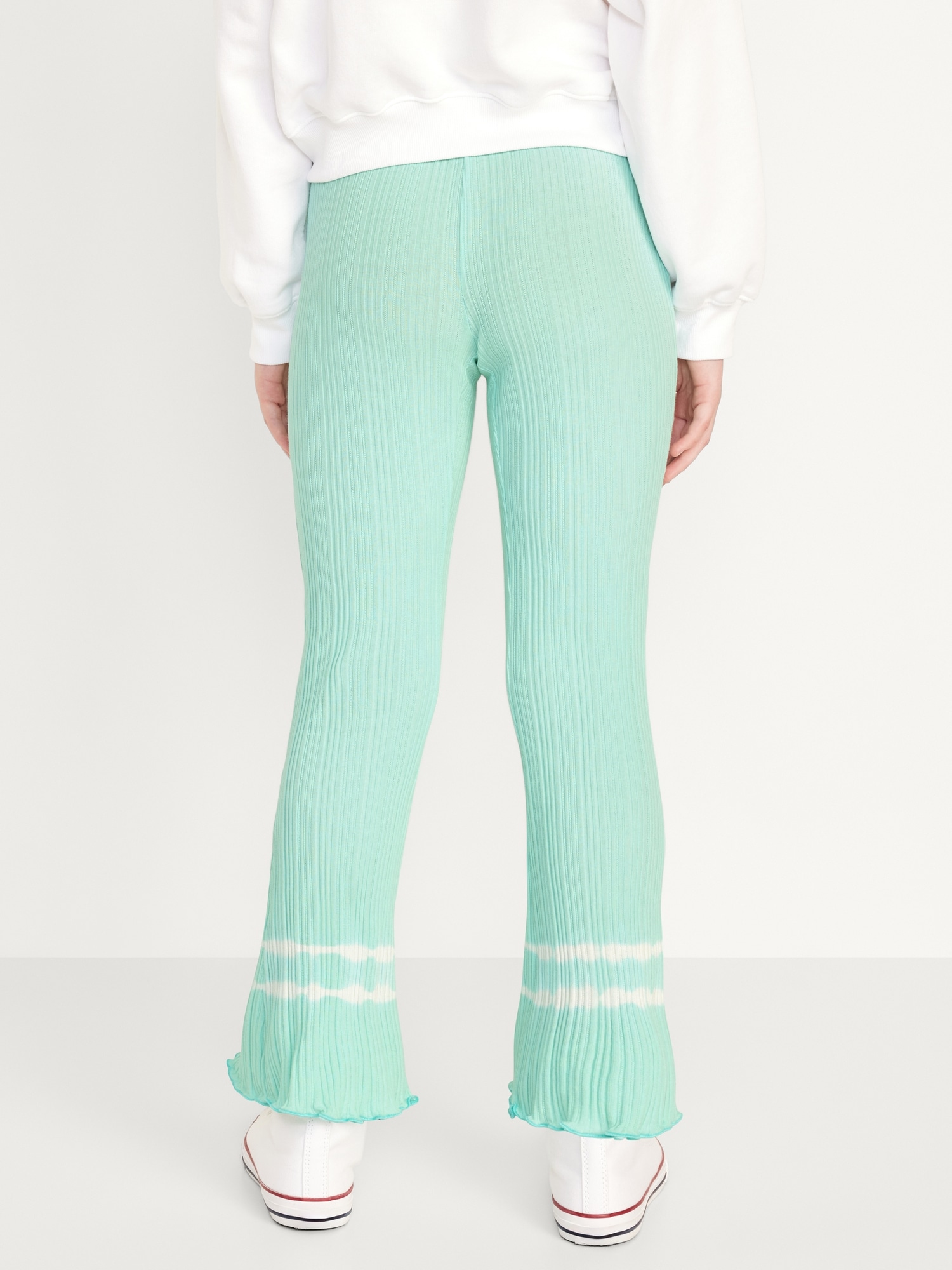 High-Waisted Full-Length Flared Leggings for Girls