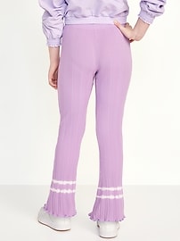 Image number 2 showing, High-Waisted Full-Length Flared Leggings for Girls