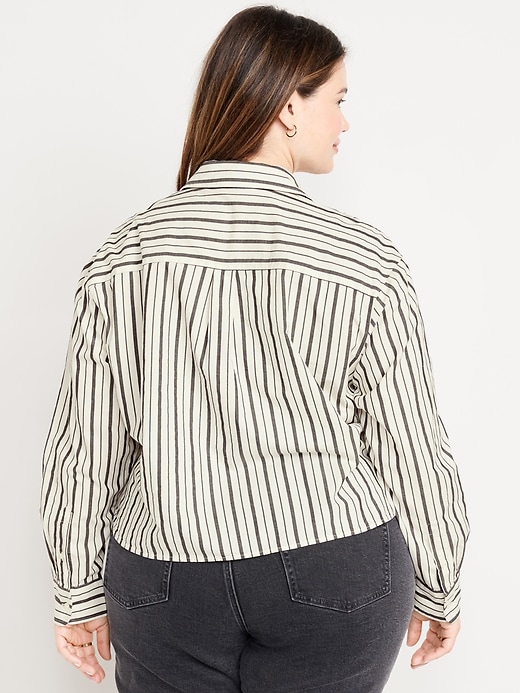 Image number 8 showing, Button-Down Crop Shirt