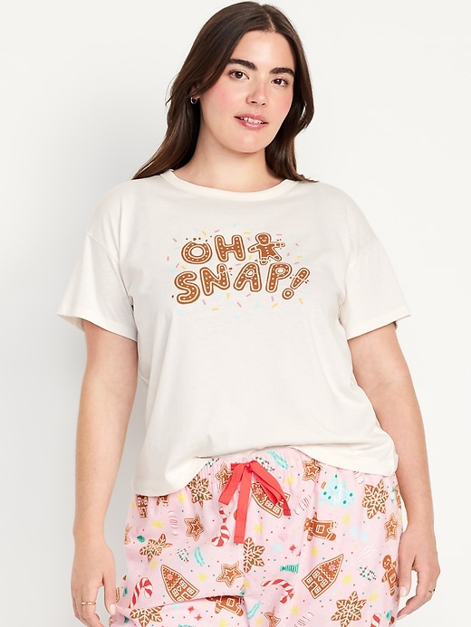 L'image numéro 5 présente T-shirt à imprimé assorti des Fêtes