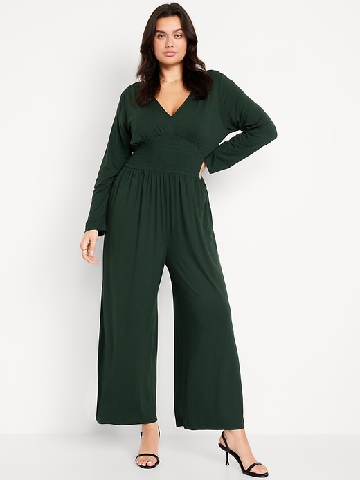 Image number 4 showing, Waist-Defined V-Neck Jumpsuit