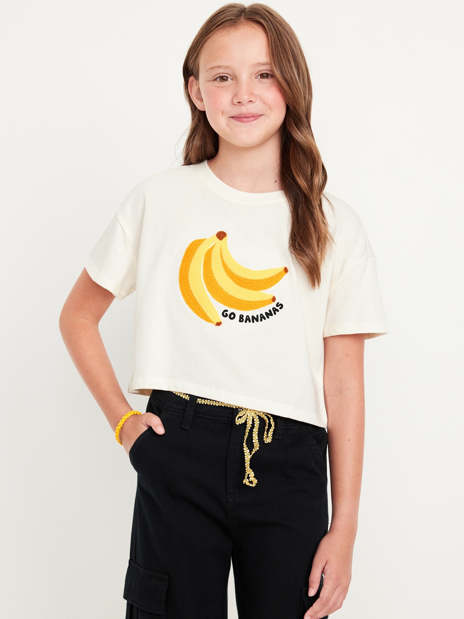 Oversized Embroidered Graphic T-Shirt for Girls