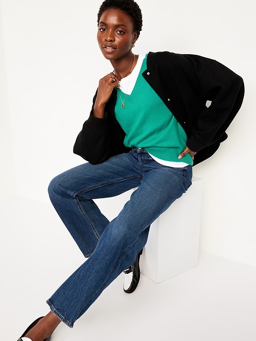 Image number 3 showing, SoSoft Loose V-Neck Sweater