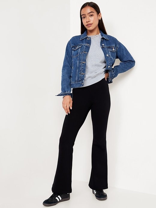 Image number 6 showing, High-Waisted Fleece-Lined Flare Leggings