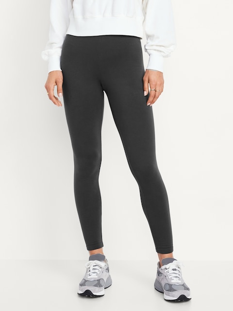 High-Waisted Fleece-Lined Fashion Layering Leggingss