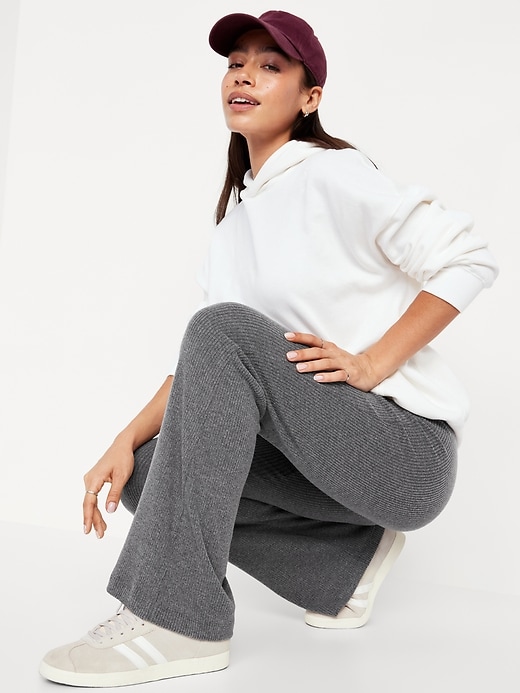 Image number 3 showing, High-Waisted Cozy Ribbed Flare Leggings