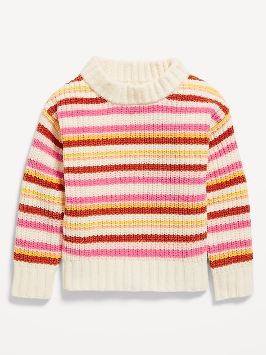 View large product image 1 of 3. Crew-Neck Chenille-Knit Sweater for Toddler Girls