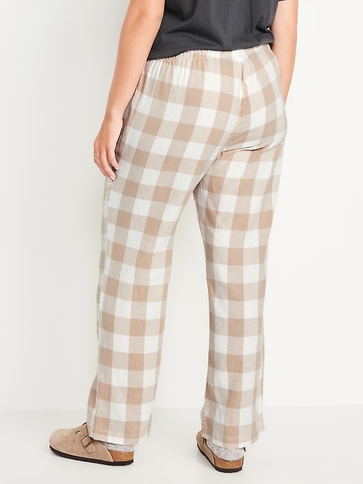 L'image numéro 6 présente Pantalon de pyjama en flanelle à taille mi-basse pour Femme