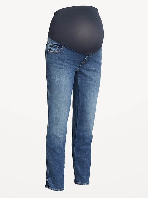 Image number 4 showing, Maternity Full-Panel Vintage Slim Jeans