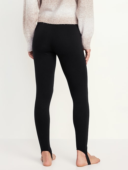 Image number 4 showing, High-Waisted Fleece-Lined Stirrup Leggings