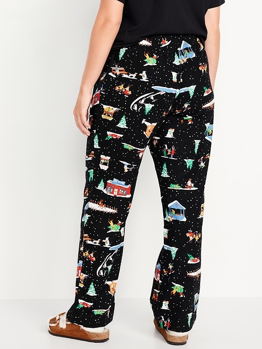 Image number 6 showing, Mid-Rise Printed Flannel Pajama Pants