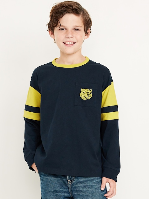 Oversized Graphic Long-Sleeve T-Shirt for Boys