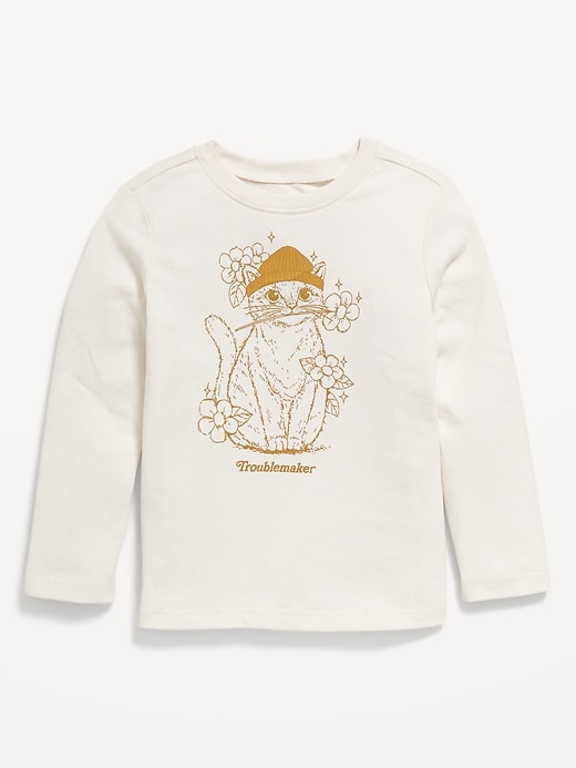 View large product image 1 of 1. Long-Sleeve Graphic T-Shirt for Toddler Girls