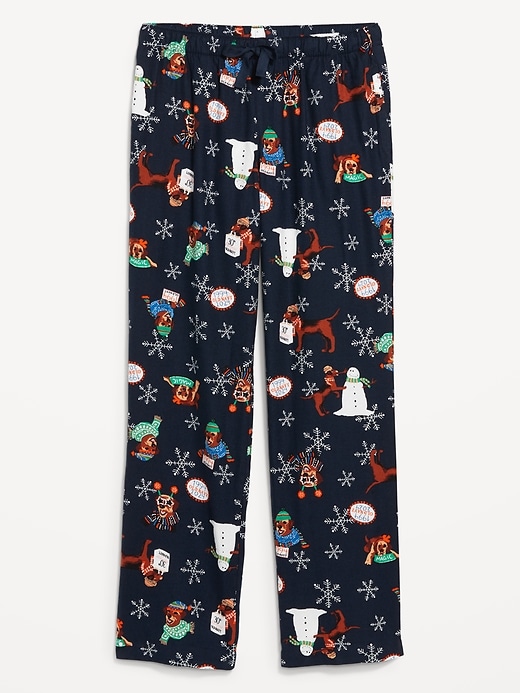 Image number 4 showing, Mid-Rise Printed Flannel Pajama Pants