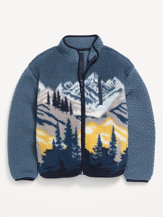 Voir une image plus grande du produit 2 de 4. Veste en Sherpa à motif pour garçon