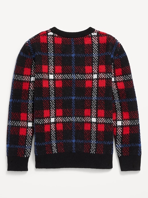 Image number 3 showing, SoSoft Crew-Neck Printed Sweater for Boys